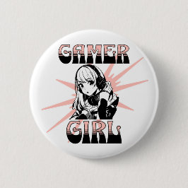 Bóton Redondo 5.08cm Gamer Girl | Jogos