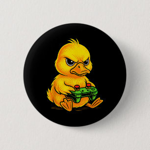 Bóton Redondo 5.08cm Gamer Jogos Animal Boys Gi Pato Amarelo