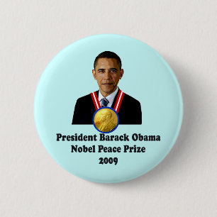 Bóton Redondo 5.08cm Ganhador do prémio 2009 do presidente Obama Nobel