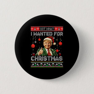 Bóton Redondo 5.08cm Ganhei O Que Queria No Natal Trump 2024 Pijamas