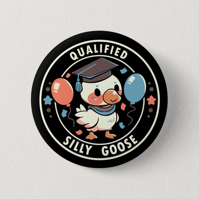 Bóton Redondo 5.08cm Ganso qualificado do Bobo (Frente)