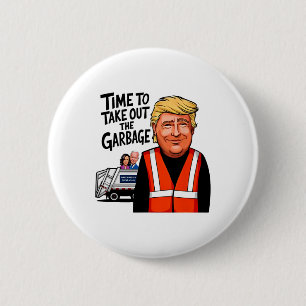 Bóton Redondo 5.08cm Garbyge Para Trump 2024 É Um Momento Engraçado Par