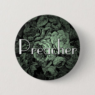 Bóton Redondo 5.08cm Garden Wedding Button: Preacher