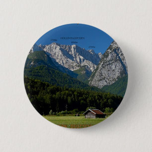 Bóton Redondo 5.08cm Garmisch - o Zugspitze e o Alpspitze