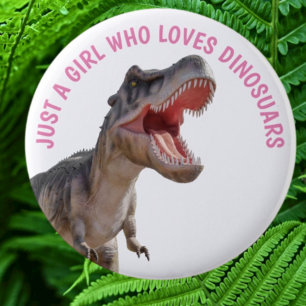 Bóton Redondo 5.08cm GAROTA Ama Dinossauros