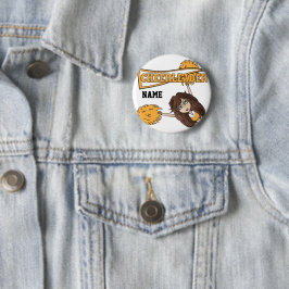 Bóton Redondo 5.08cm Garota Dourada Cheerleader | Personalizar