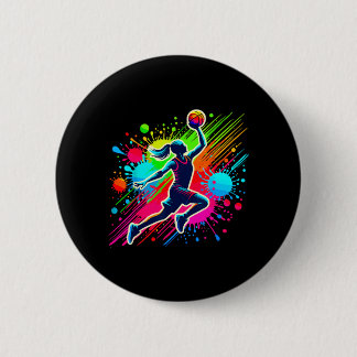 Bóton Redondo 5.08cm Garota Jogadora de Basquete