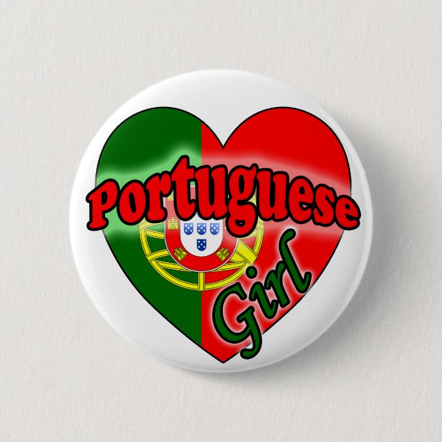 Bóton Redondo 5.08cm Garota Portuguesa (Frente)