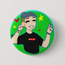 Bóton Redondo 5.08cm Garoto da paz Boo