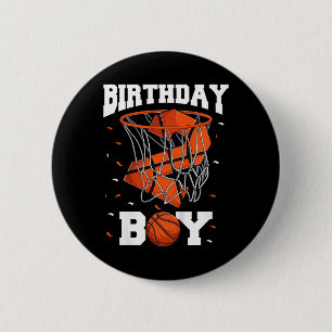 Bóton Redondo 5.08cm Garoto segundo aniversário De Basquete De Dois Ano