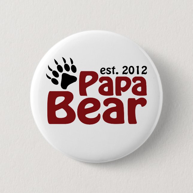 Bóton Redondo 5.08cm garra de urso 2012 da papá (Frente)