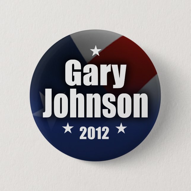 Bóton Redondo 5.08cm Gary Johnson 2012 (Frente)