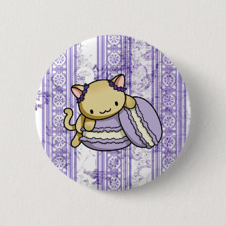 Bóton Redondo 5.08cm Gatinho de Macaron