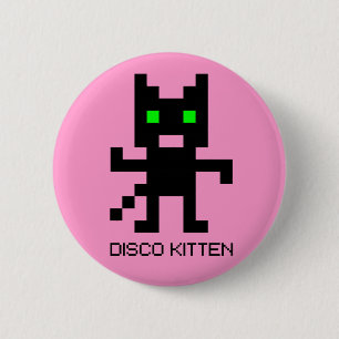 Bóton Redondo 5.08cm Gatinho do disco