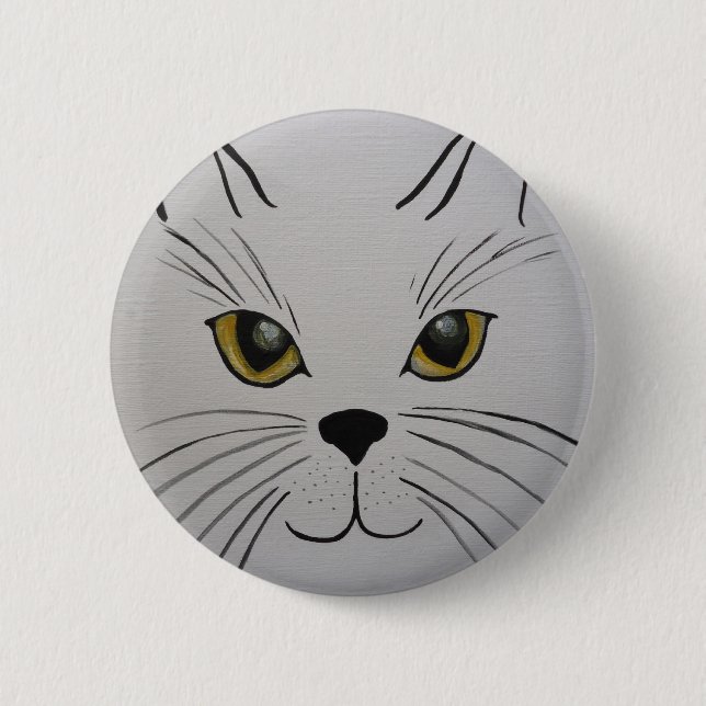 Bóton Redondo 5.08cm Gatinho Kat (Frente)