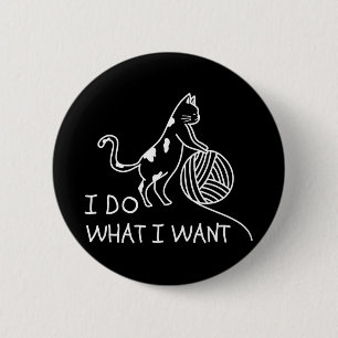 Bóton Redondo 5.08cm Gato de Brincar