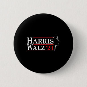 Bóton Redondo 5.08cm Gato eleitoral de Waltz 2024 Lady Kamala Harris Ti
