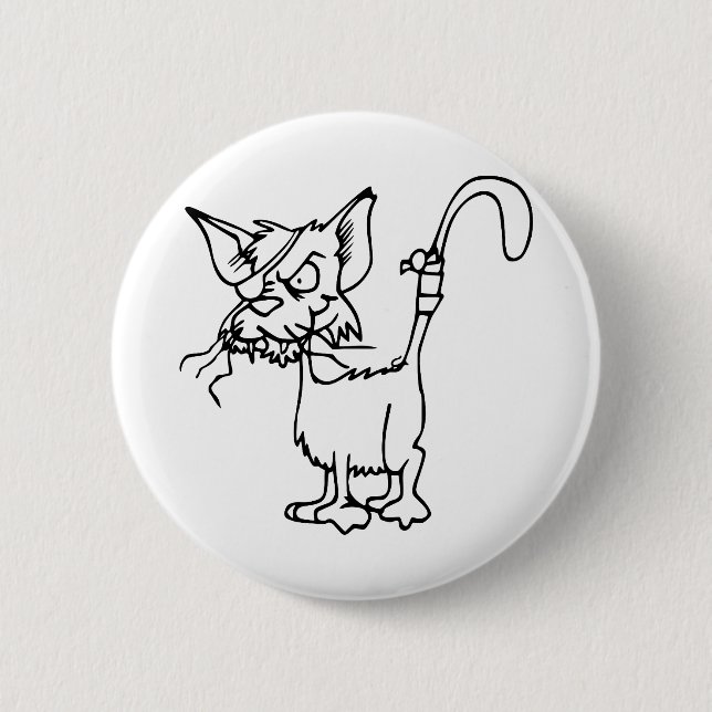 Bóton Redondo 5.08cm Gato Luta Contra A Bandagem Ferida De Animais Feli (Frente)
