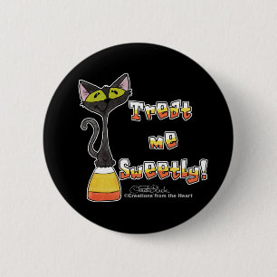 Bóton Redondo 5.08cm Gato no doce Mato-de-Milho