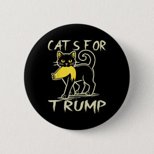 Bóton Redondo 5.08cm Gato Senhoras Para Donald Trump 2024 Eleições Sarc