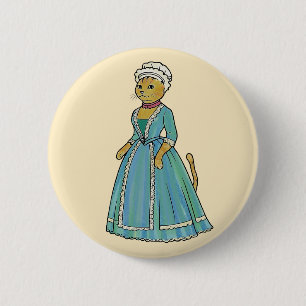 Bóton Redondo 5.08cm Gato Vitoriano Rainha Mouser História de Buff