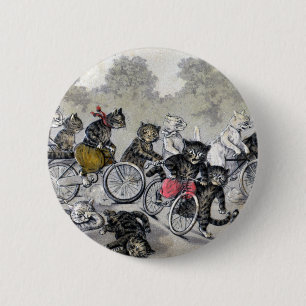 Bóton Redondo 5.08cm Gatos da equitação da bicicleta