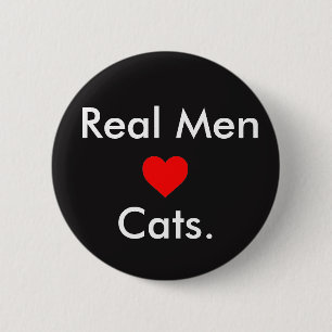 Bóton Redondo 5.08cm Gatos do amor dos homens