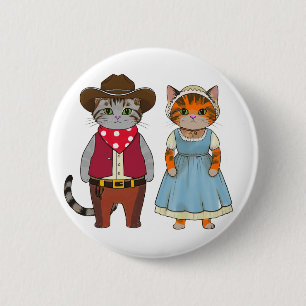 Bóton Redondo 5.08cm Gatos do oeste selvagem, histórico oeste