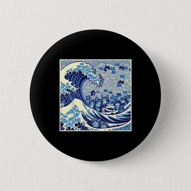 Bóton Redondo 5.08cm Gatos Ondam Para A Gente De Gato De Kamala Engraça (Frente)