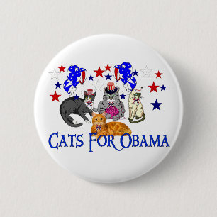 BÓTON REDONDO 5.08CM GATOS PARA OBAMA