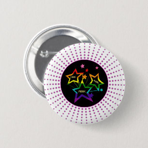 Bóton Redondo 5.08cm Gay LGBTQ Prioridades Arco-Íris