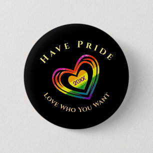 Bóton Redondo 5.08cm Gay LGBTQ Tem Orgulho De Amor Que Você Quer Person