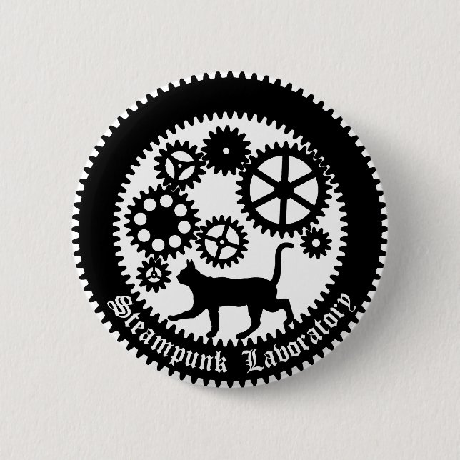 Bóton Redondo 5.08cm Gear Cat (Frente)