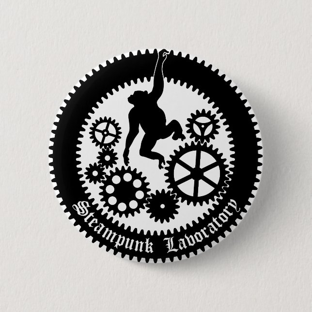 Bóton Redondo 5.08cm gear monkey 2 (Frente)