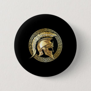 Bóton Redondo 5.08cm Gelado Dourado Gladiador Esparta Grego