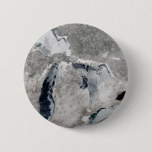 Bóton Redondo 5.08cm Gelo Nos Lagos Excelentes, Estados Unidos.