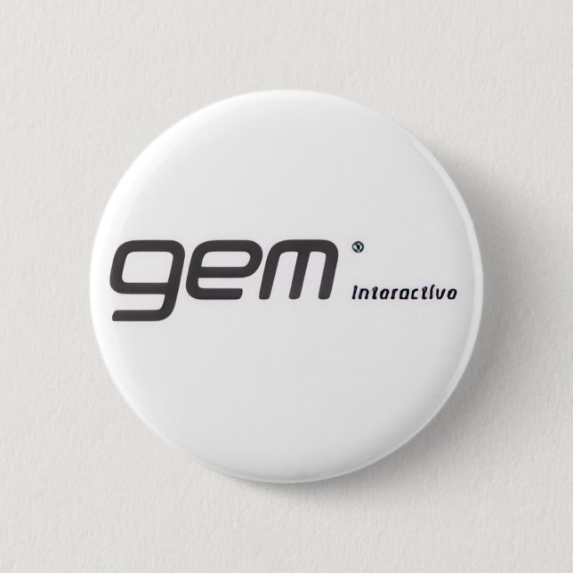 Bóton Redondo 5.08cm gem Interactive button,gem interactive (Frente)