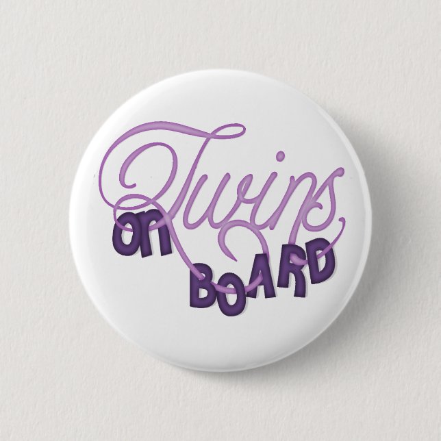 Bóton Redondo 5.08cm Gêmeos a bordo (Frente)