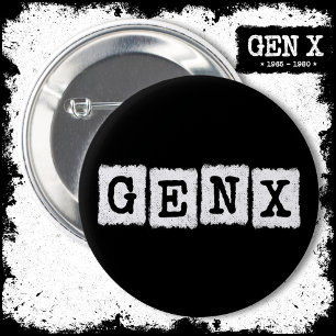 Bóton Redondo 5.08cm Gen X Gen Xer Generation X Gen X