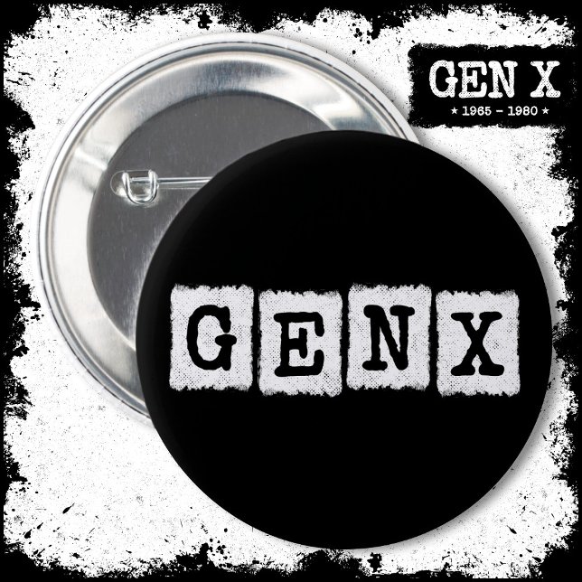 Bóton Redondo 5.08cm Gen X Gen Xer Generation X Gen X (Criador carregado)