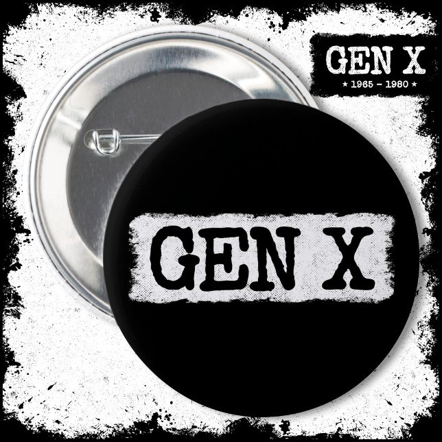 Bóton Redondo 5.08cm Gen X Gen Xer Generation X Gen X (Criador carregado)