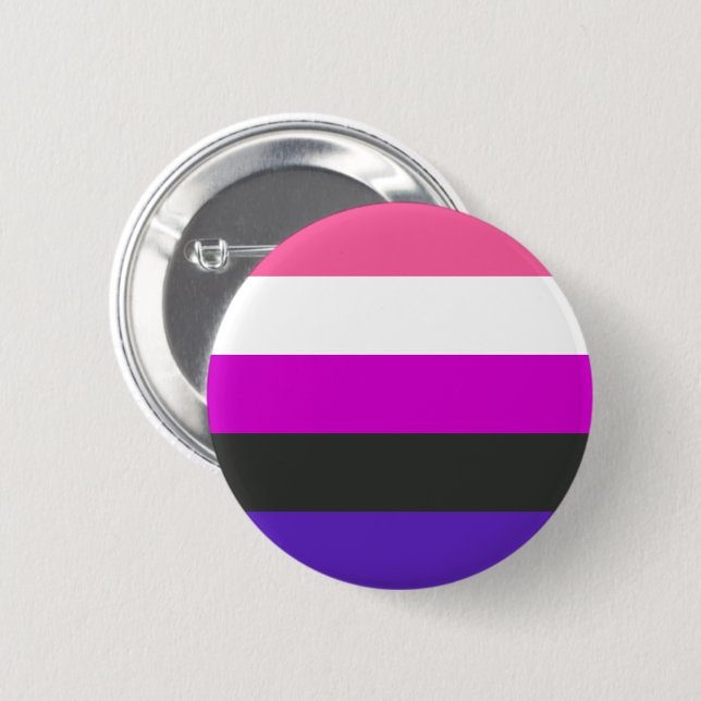Bóton Redondo 5.08cm Genderfluid Pride Flag (Frente & Verso)