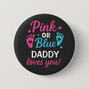 Bóton Redondo 5.08cm Gênero Personalizado Revelar Rosa ou Azul Bebê