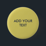 Bóton Redondo 5.08cm Gentle Warm Yellow Button<br><div class="desc">Personalizable dark blue text. ----A soft, muted yellow that radiates a gentle warmth. This creamy, golden-toned neutral is designed to bring a touch of cozy sunshine and calm to any aesthetic. It is a versatile and timeless shade that feels both cheerful and sophisticated.</div>