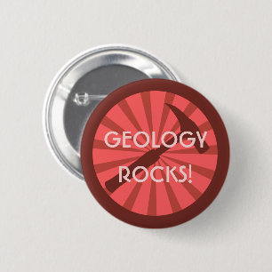 Bóton Redondo 5.08cm Geologia é demais! Insígnia do Martelo