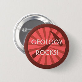 Bóton Redondo 5.08cm Geologia Rocks! Crachá de martelo