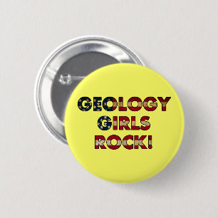 Bóton Redondo 5.08cm Geology Girls Rock! (Bandeira EUA)