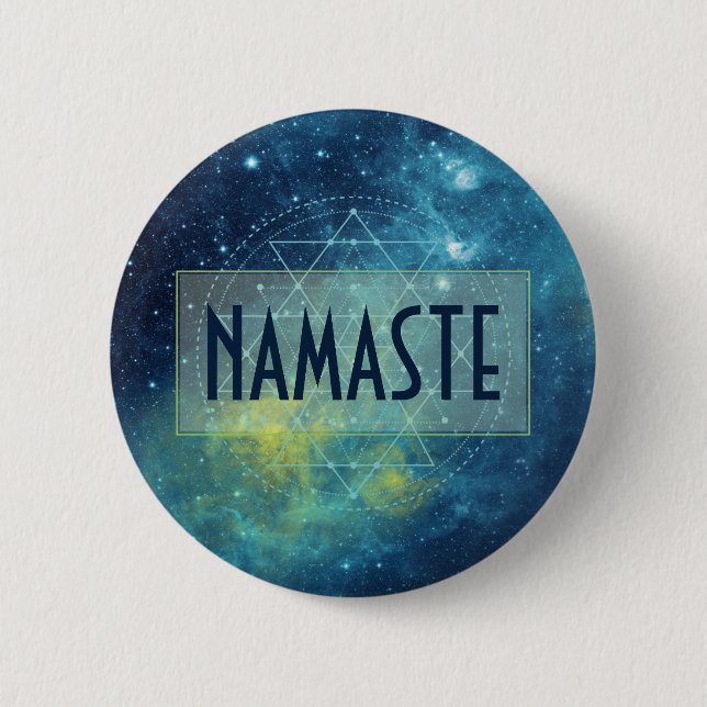 Bóton Redondo 5.08cm Geometria Sacada por Aquarela Celestial (Frente)