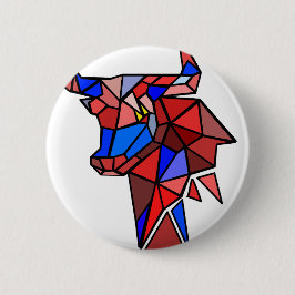 Bóton Redondo 5.08cm Geometric Bull Icon