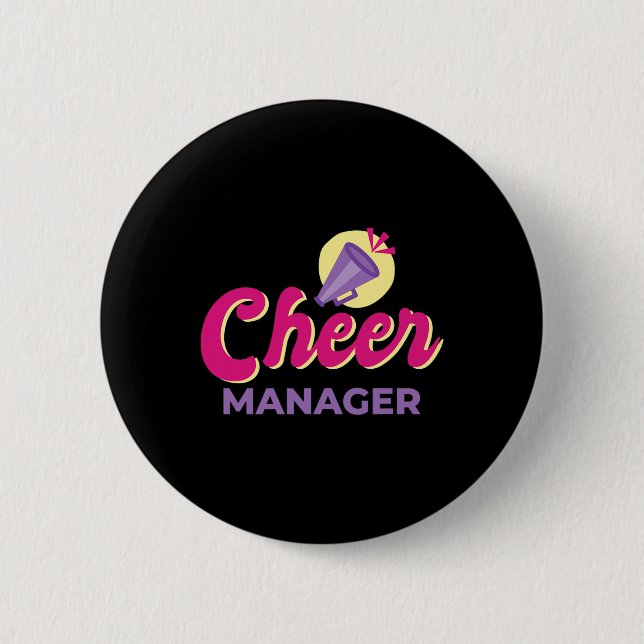 Bóton Redondo 5.08cm Gerente de Torcida Cheerleading _4 (Frente)